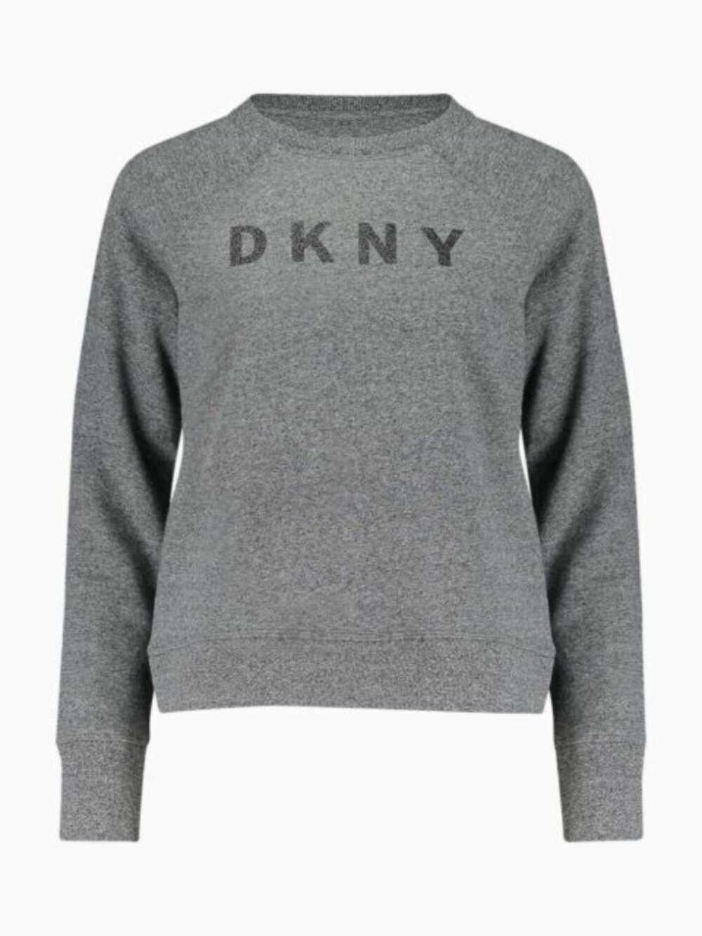 DKNY Womens Ombre Glitter Logo Sweatshirt